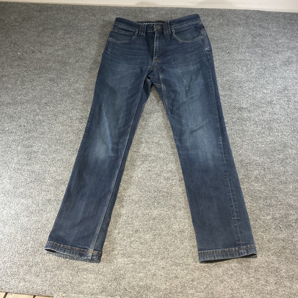 Duluth Trading Co Ballroom Double Flex Jeans Mens 30x32 Slim Fit Dark Wash Blue